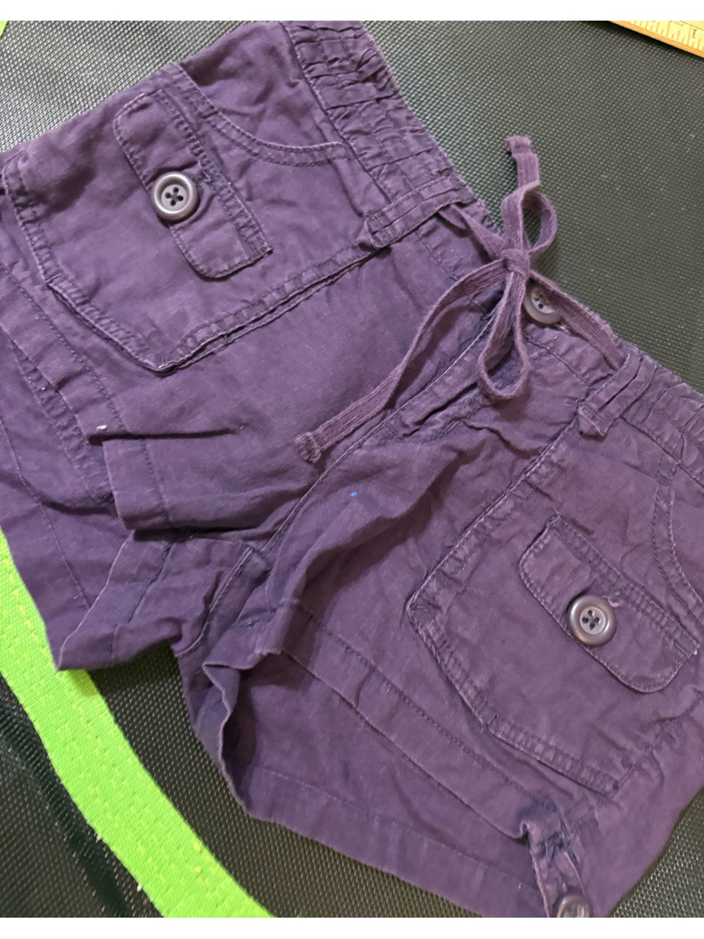 Aeropostale Purple Drawstring Cargo Shorts